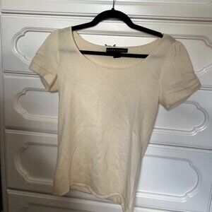 RALPH LAUREN CREAM CASHMERE TOP